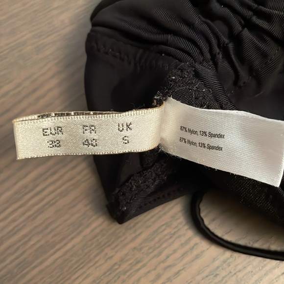 Black bikini bottom size 8 USA. Fold over waist with drawstring sides. - Picture 9 of 13